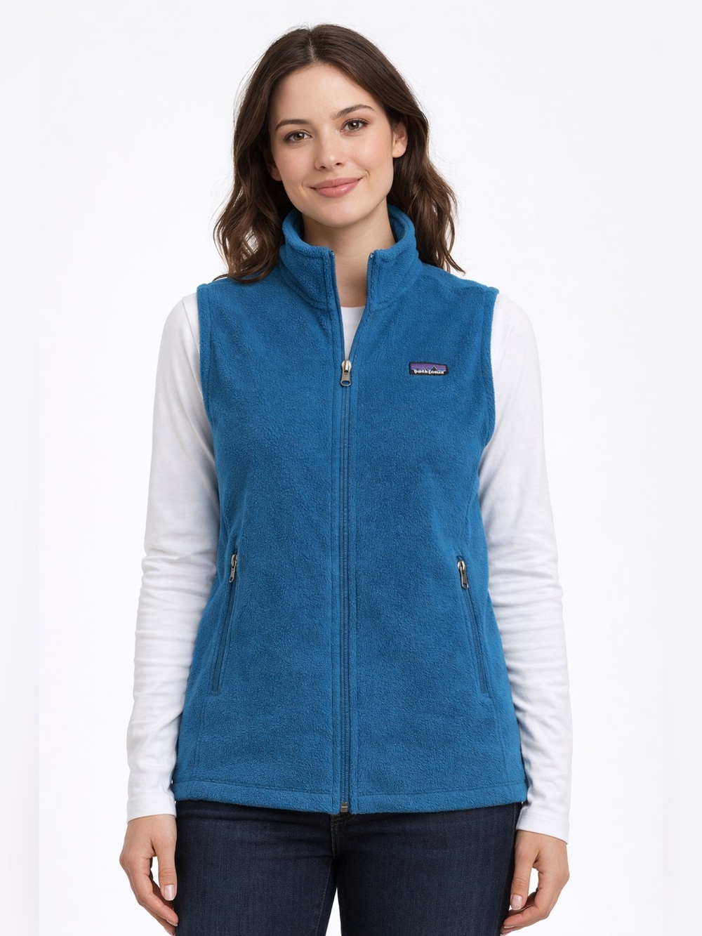 Patagonia Synchilla Teal Fleece Vest - Women’s Zip Front